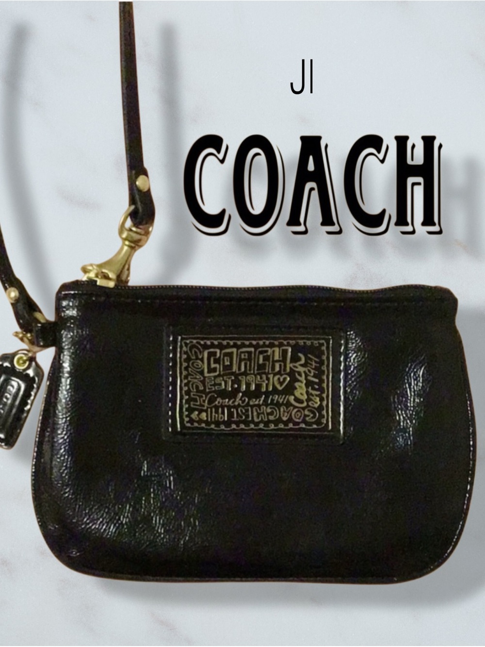 COACH Poppy Patent Leather Wristlet NWOT
